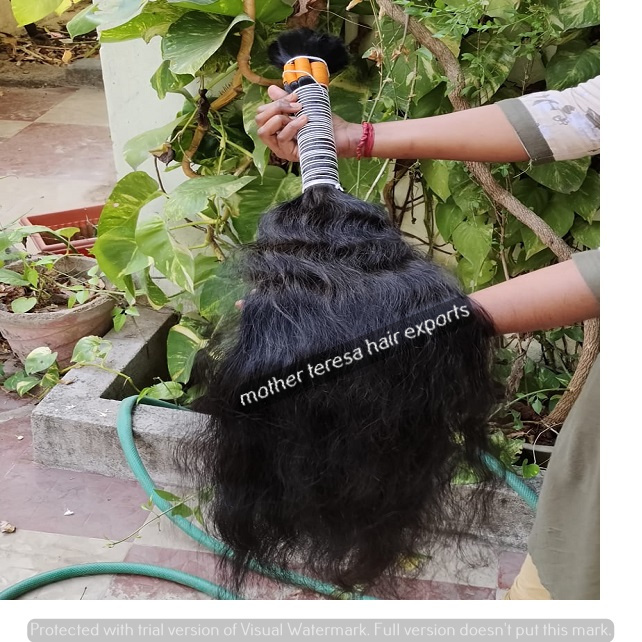 Tangle Free High Quality Indian Bulk Virgin Human Hair Extensions - Color: Natural Brown