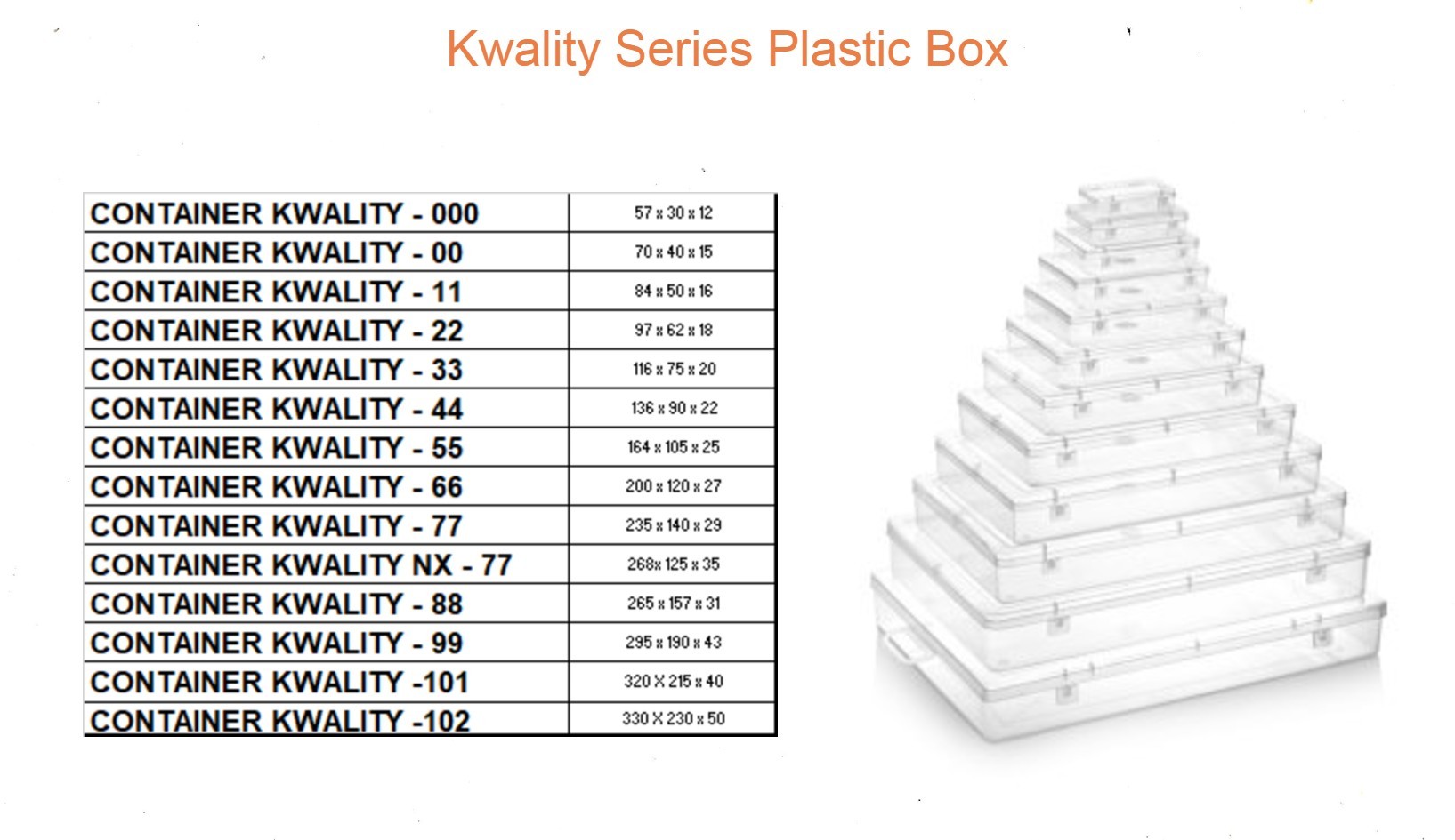 Rectangle Transparent Plastic Box With Hinges Kwality Short Height - Can Be Used For Jewelry Packing