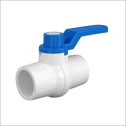 Upvc Ball Valve - 1/2" To 2" Size, White Color, Smooth Finish | High Pressure Liquid Flow Control For Oil, Gas, And Irrigation Systems