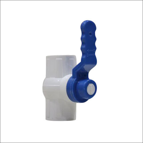 Upvc Ball Valve - 1/2" To 2" Size, White Color, Smooth Finish | High Pressure Liquid Flow Control For Oil, Gas, And Irrigation Systems