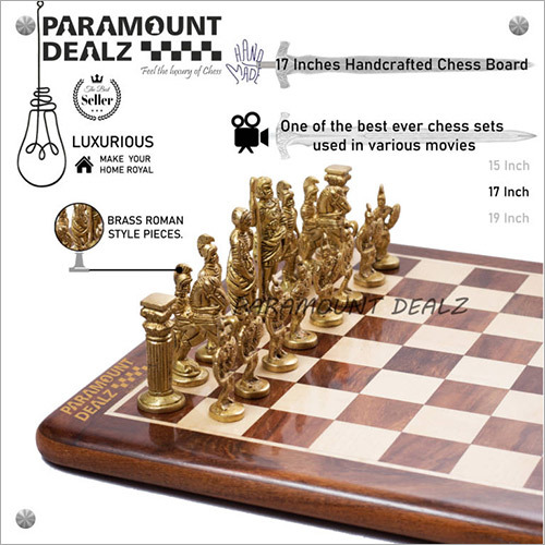 Handcrafted Brass Chess Set Age Group: All