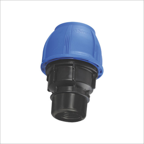Pp Female Thread Adapter - Ss304, 63 Mm X 3/2 Inch | Black & Blue, Durably Designed For Long Life