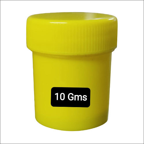 10g Plain Plastic Containers - Plastic Material Customized Size Yellow Color Rigid Hardness Warranty Included