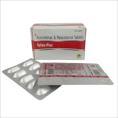 Aceclofenac And Paracetamol Tablets - 10x10 Blister Strip Packaging | Lab-Tested Ingredients, Low Side Effects, Efficient Relief for Fever and Pain