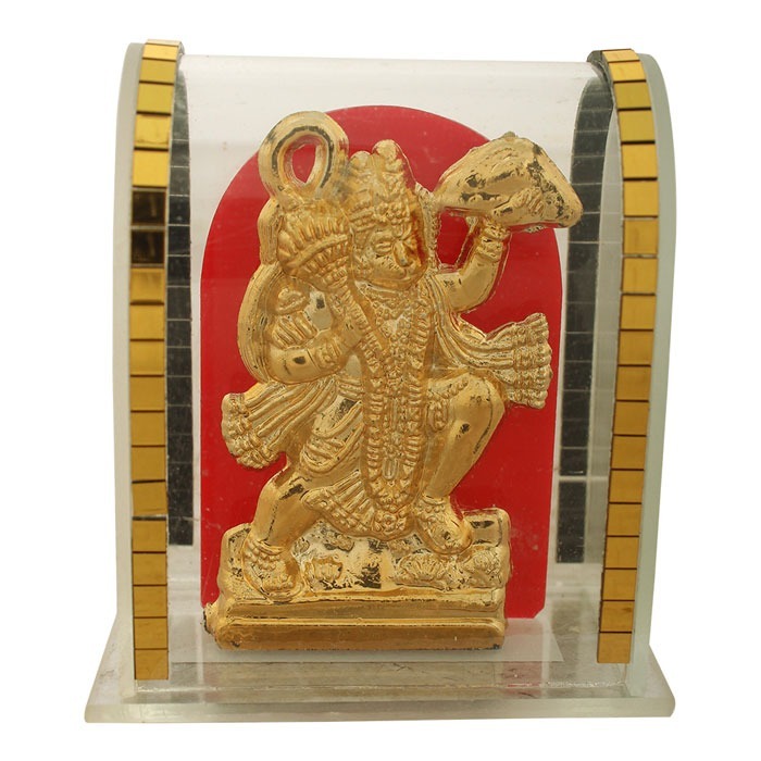 Cabinet God Statue - Resin, 2.25x2.25 Inches | Luxurious Gold & Silver Finish, Exquisite Religious Design For Home And Wedding Decoration