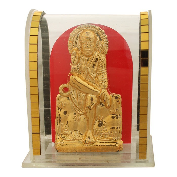 Cabinet God Statue - Resin, 2.25x2.25 Inches | Luxurious Gold & Silver Finish, Exquisite Religious Design For Home And Wedding Decoration