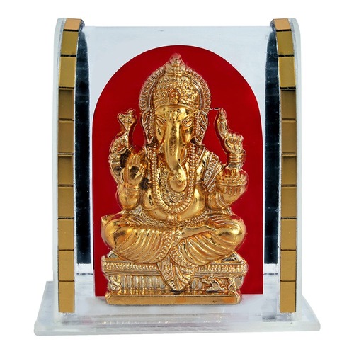Cabinet Statue - Resin, 2.25x2.25 Inch, Gold & Silver | Intricately Designed, Moisture Resistant, Zero Maintenance, Anti Tarnish Treatment