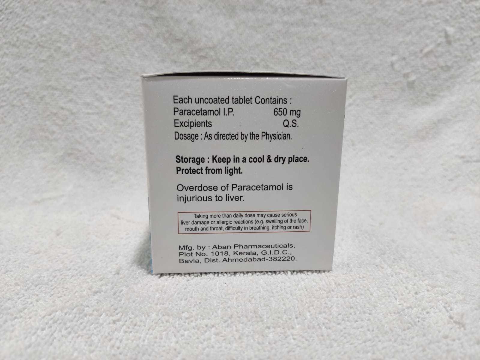 Paracetamol 650 Mg - 10x10 Tablets | Fast-acting Analgesic & Anti-pyretic For Pain Relief In Rheumatoid Arthritis, Osteoarthritis, Dental Pain