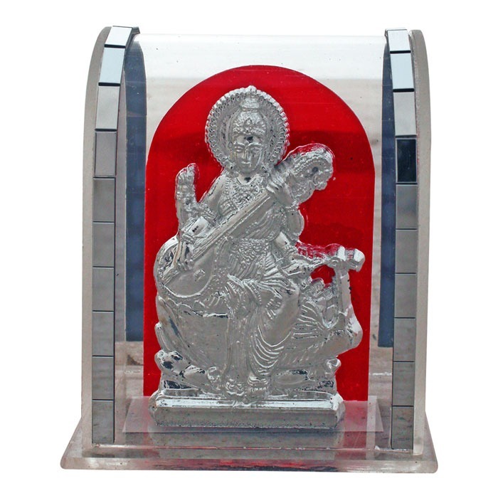 Cabinet Radha Krishna Statue - Handmade Polyresin, 2.25x2.25 Inch, Silver Colour | Elegant Showpiece With Fine Detailing And Anti-tarnish Finish