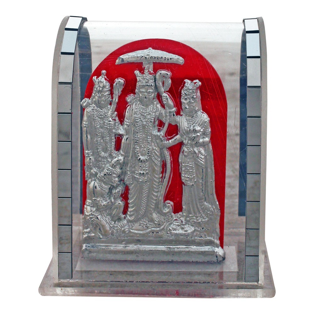 Cabinet Radha Krishna Statue - Handmade Polyresin, 2.25x2.25 Inch, Silver Colour | Elegant Showpiece With Fine Detailing And Anti-tarnish Finish