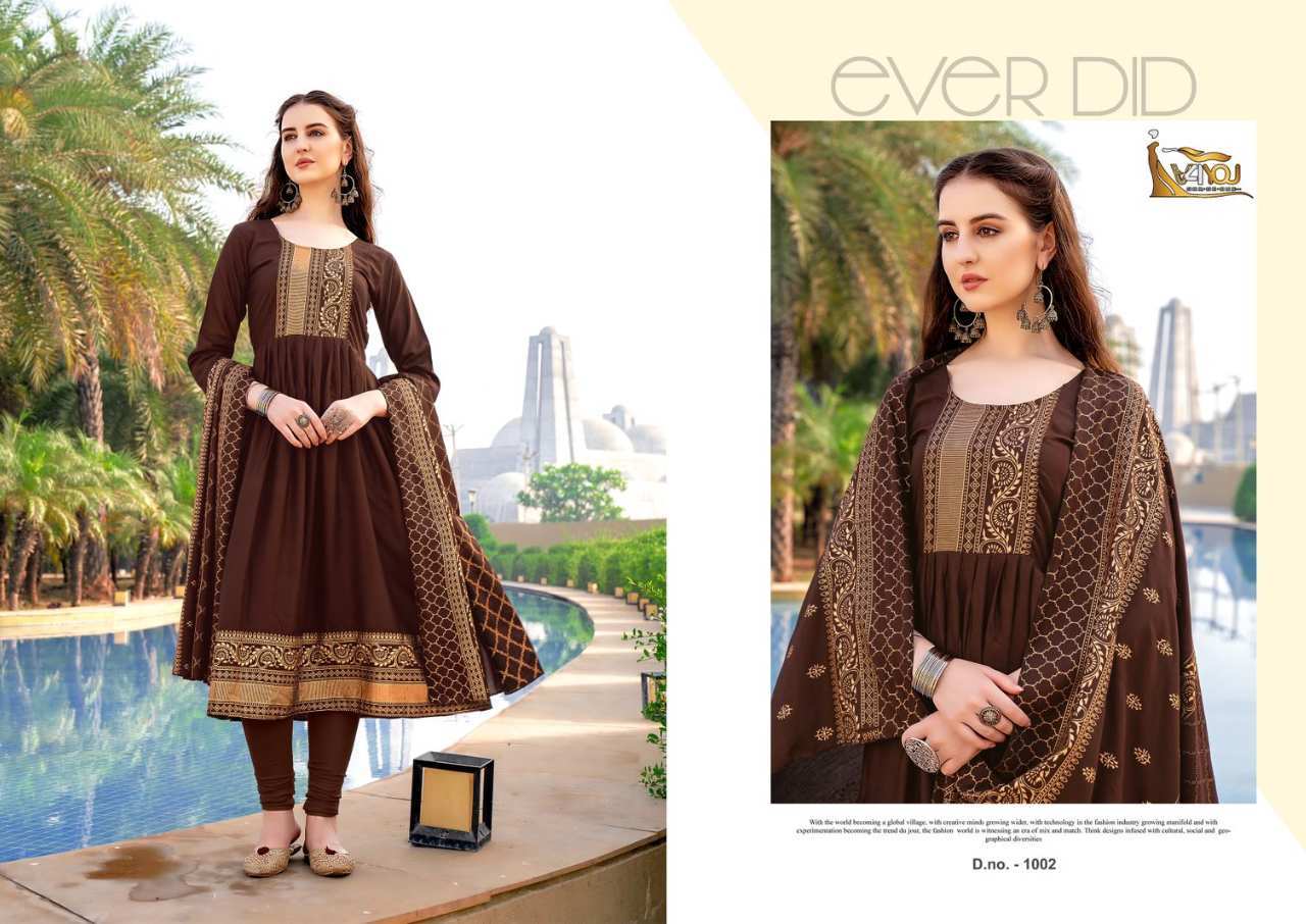 Rayon Kurti With Dupattas