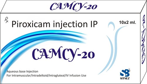 Piroxicam 20 mg Injection - Intramuscular Aqueous, 10x2ml | Convenient, Effective Pain Relief, Fast Acting, Reduces Swelling