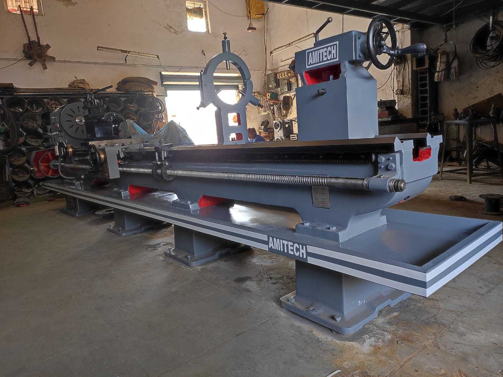 Extra Heavy Duty Lathe Machine - Metal, Semi Automatic, Human Machine Interface | Simple Control For Optimal Performance