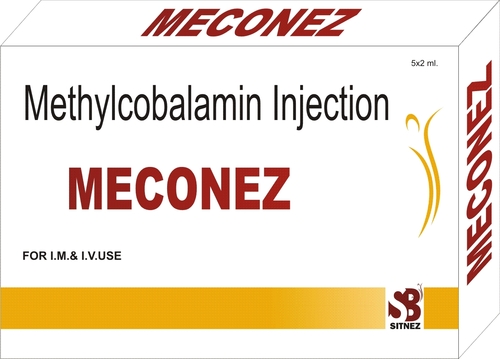 Methylcobalamin Injection - Injection, As Prescribed, Refrigerate, Meconex | Vitamin B12, Anemia Treatment, Energy Boost, Nerve Health, Cell Growth - Injection, As Prescribed, Refrigerate, Meconex