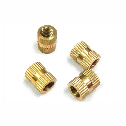 Brass Knurling Insert - Polished Finish, Various Sizes Available | Golden Brass Material, High-Quality Manufacturing