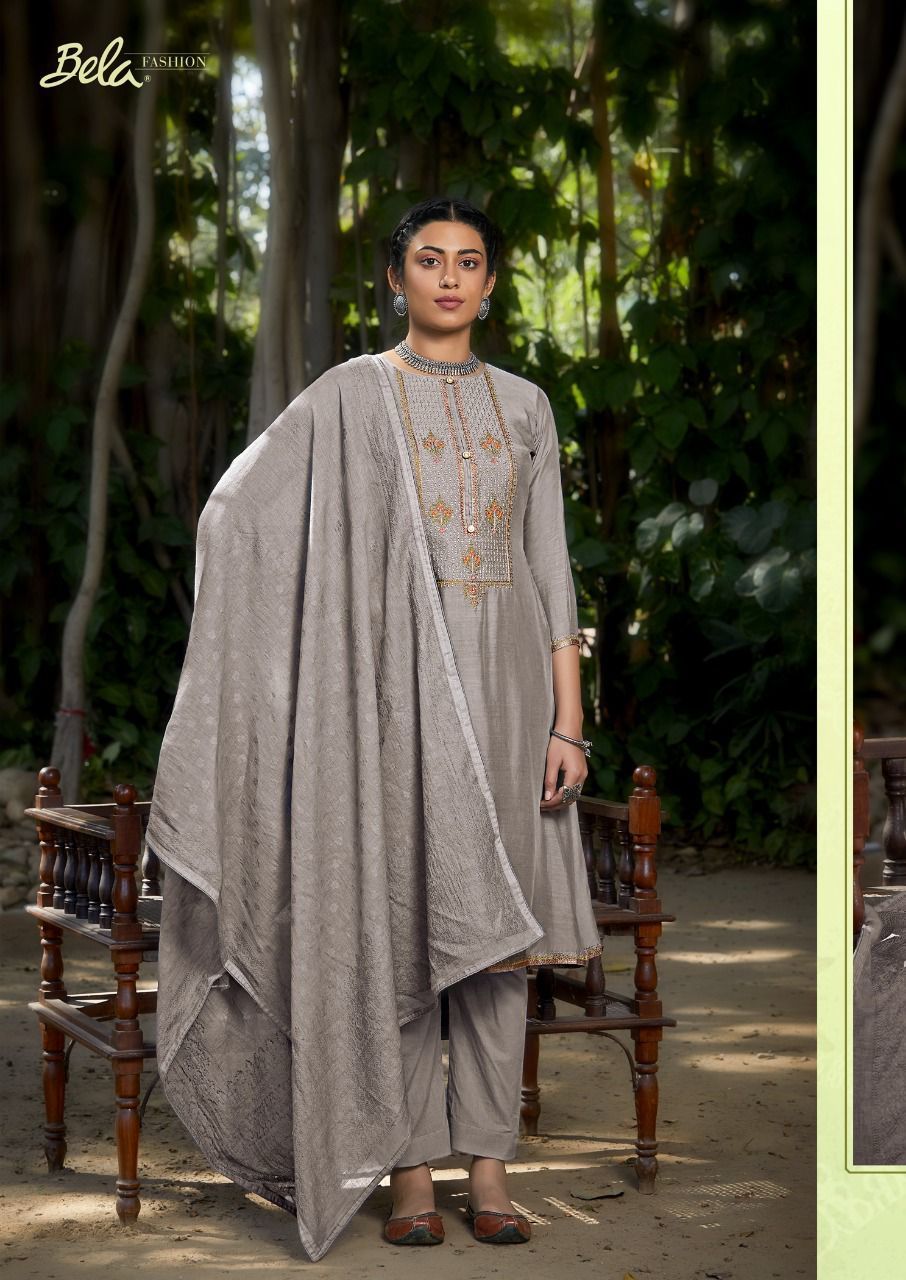 Silk Salwar Suits - Pure Modal Silk With Digital Print Top, Superior Cotton Satin Bottom, Pure Chinon Chiffon Dupatta | Exquisite Handwork Design