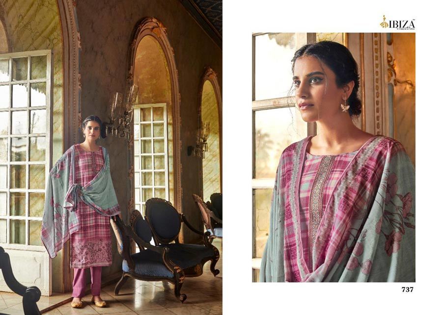 Silk Salwar Suits - Pure Modal Silk With Digital Print Top, Superior Cotton Satin Bottom, Pure Chinon Chiffon Dupatta | Exquisite Handwork Design