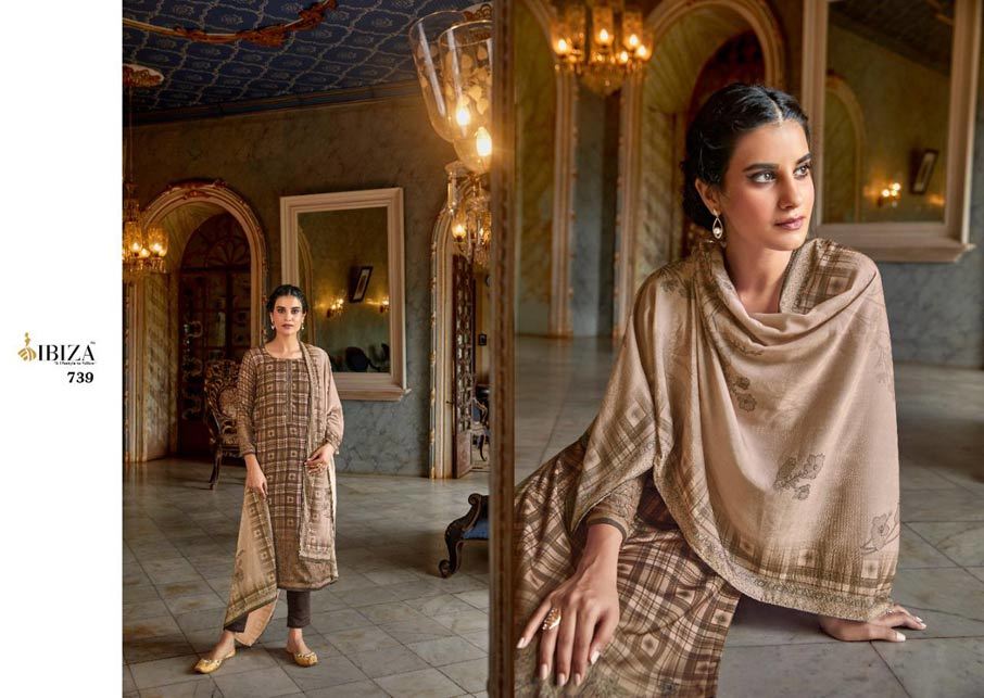Silk Salwar Suits - Pure Modal Silk With Digital Print Top, Superior Cotton Satin Bottom, Pure Chinon Chiffon Dupatta | Exquisite Handwork Design