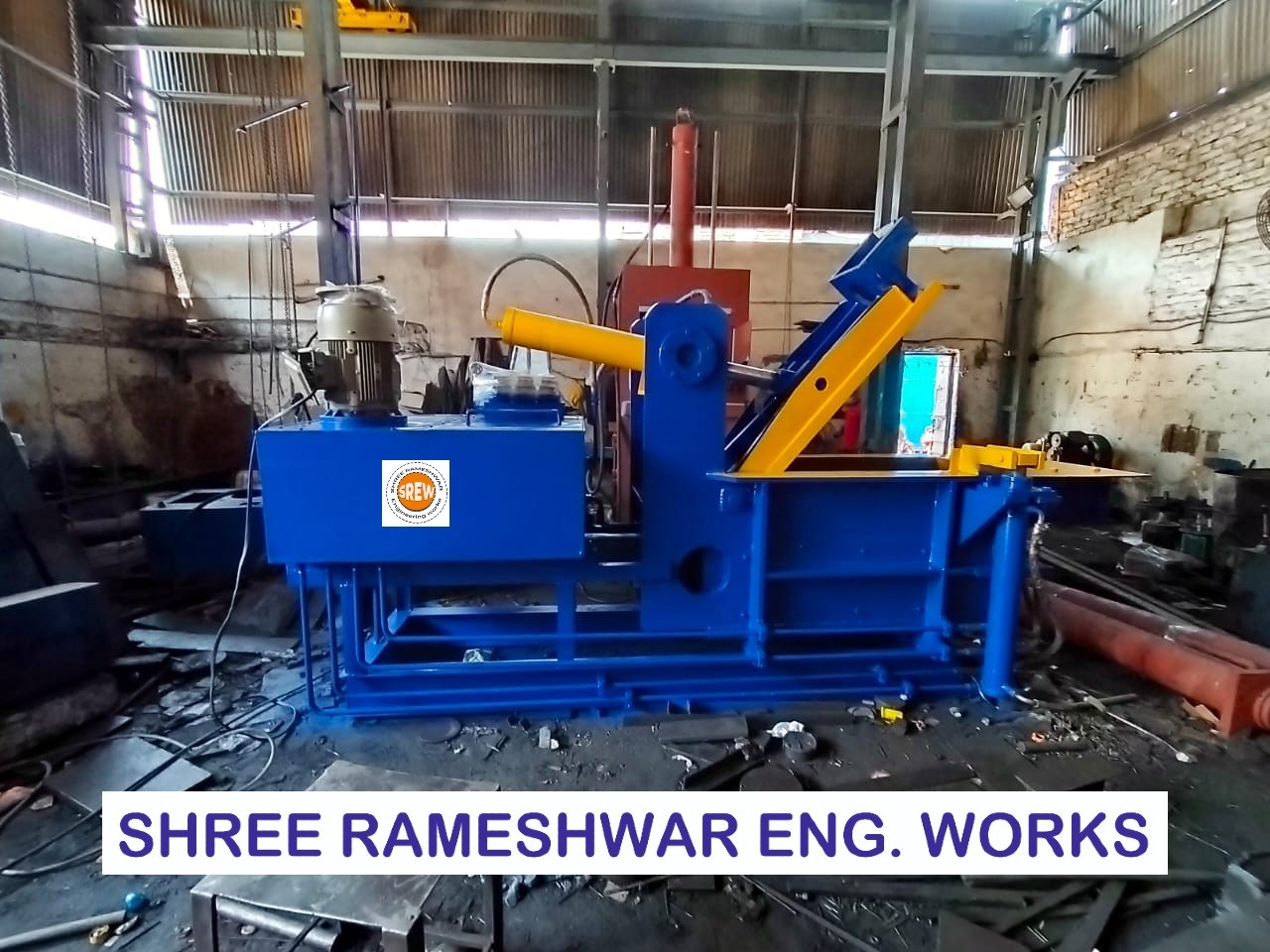 Automatic Double Action Baling Machine - Color: Blue Yellow