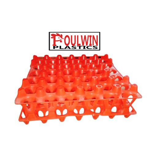 Layer Egg Tray - Plastic Material, Red Color | Durable and Efficient Egg Storage Solution