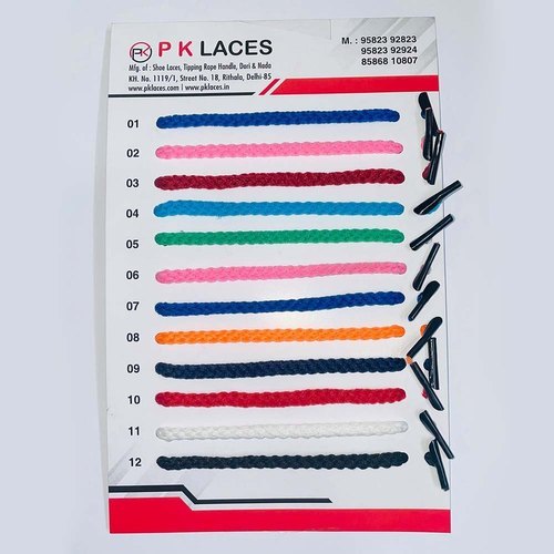 T-End Paper Bag Rope Handle - Polyester, 10 Inch Length, 4-8 mm Diameter | Multicolor, Soft, Stretchable, Neat Finish