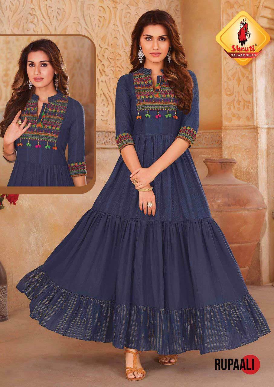 Pure Mulmul Long Kurti - L Xl 2xl Sizes | Embroidered 3-4th Sleeve, Simple Casual Daily Wear