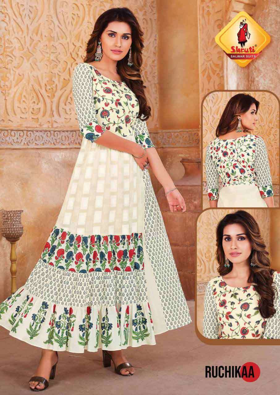 Pure Mulmul Long Kurti - L Xl 2xl Sizes | Embroidered 3-4th Sleeve, Simple Casual Daily Wear