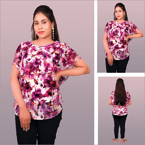 महिलाओं के फैंसी डिजिटल प्रिंटेड टॉप