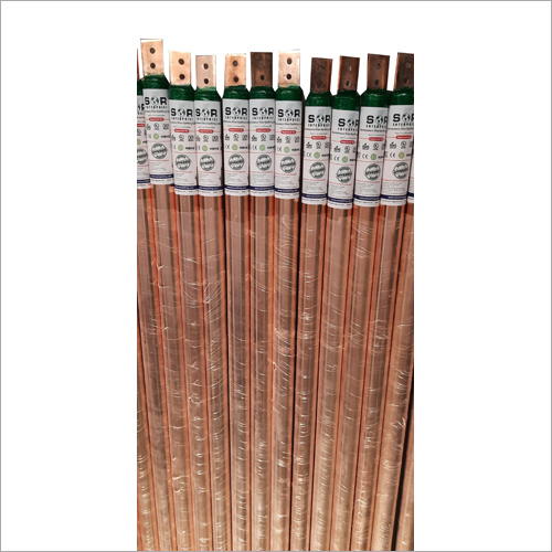 Pure Copper Earthing Electrodes - 17mm/25mm/32mm/50mm/65mm/80mm Diameter, Polished Finish for Enhanced Grounding Efficiency