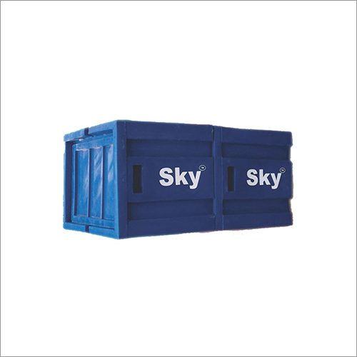 Industrial Plastic Crate - Plastic Material, 410x290x300 mm Size, Blue Color | 30 kg Bearing Capacity, 50 L Industrial Usage