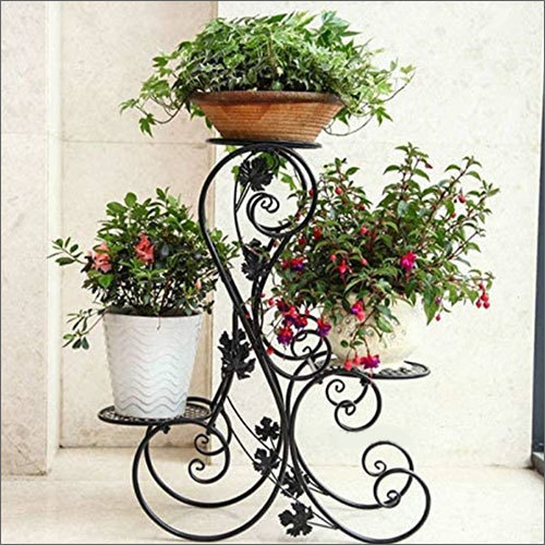 78x62x22 सेमी आयरन 3 टियर पॉट्स स्टैंड