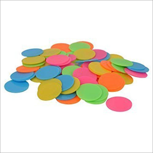 Yellow Multicolor Plastic Token