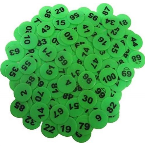 Green Round Plastic Bricks Token Hardness: Rigid