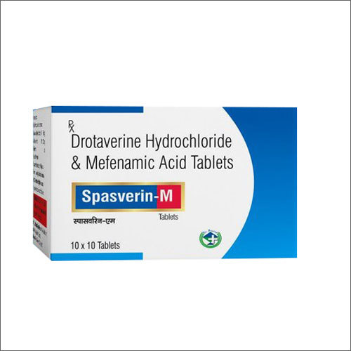 Drotaverine and Mefenamic Acid Tablets - 80 mg Drotaverine + 250 mg Mefenamic Acid | 10x10 Blister Pack, General Medicines for Human Use, Store in Dry Place