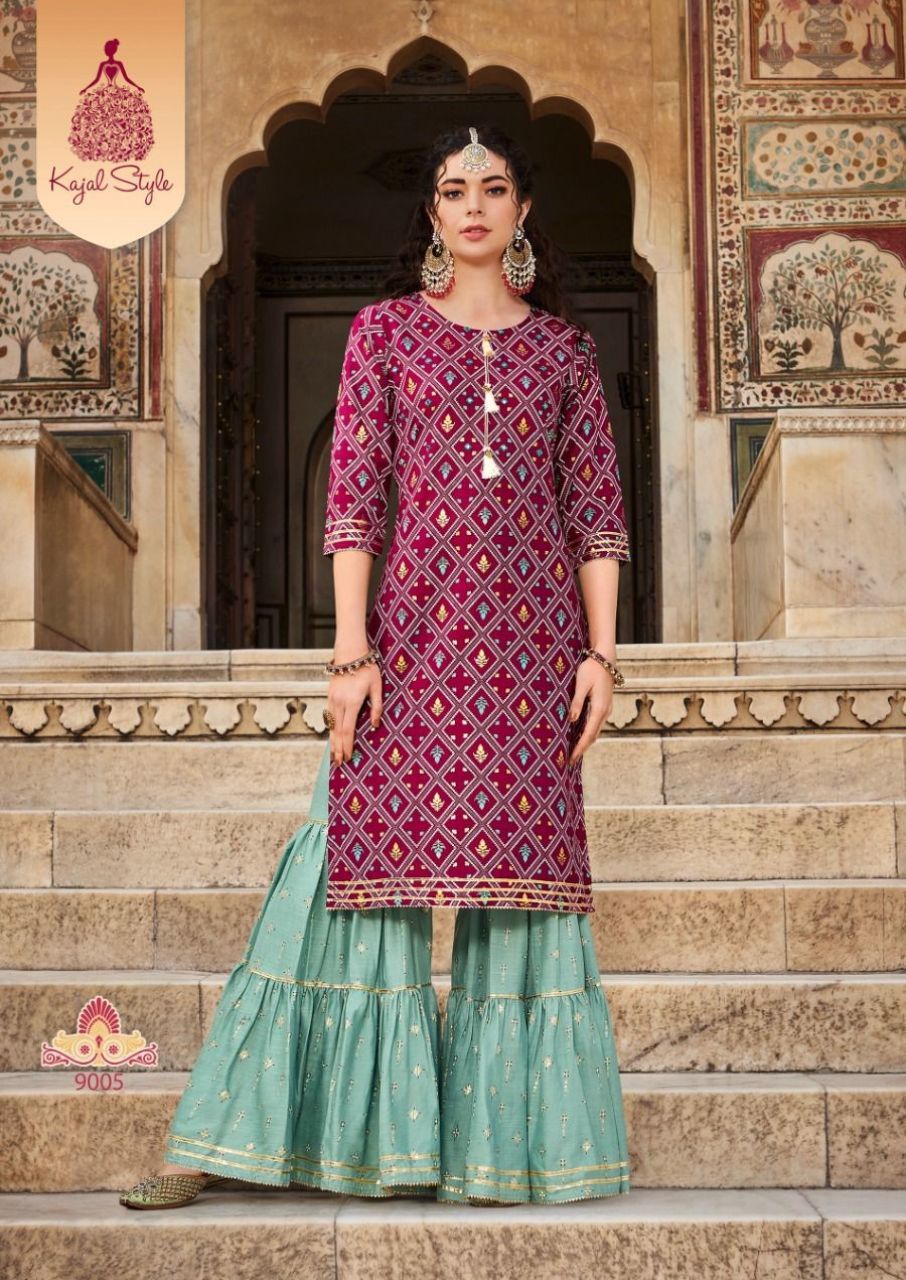 Rasam Muslin Silk Kurti Set - Patola Print With Sequence And Hand Work, Formal Wear With Pant And Banarasi Dupatta | Custom Sizes M-3xl, Spring/summer Collection, Perfect For Casual And Party Wear