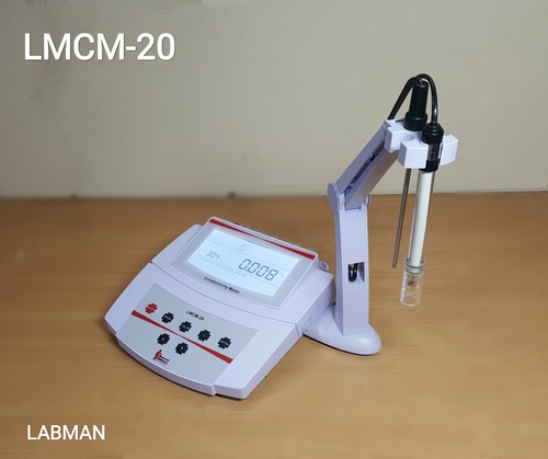 Digital Conductivity Meter - ABS Material, 210X205X75 mm , White Table Top Design for Lab and College Use