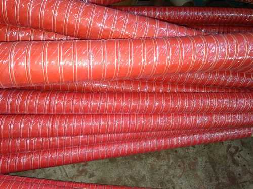 High Temperature Silicone Hose - 25 Mm To 300 Mm Dia X 4 To 6 Mtrs Length, Brick Red, Two Ply Silicone Coating With Embedded Steel Wire Helix For Exhaust Applications