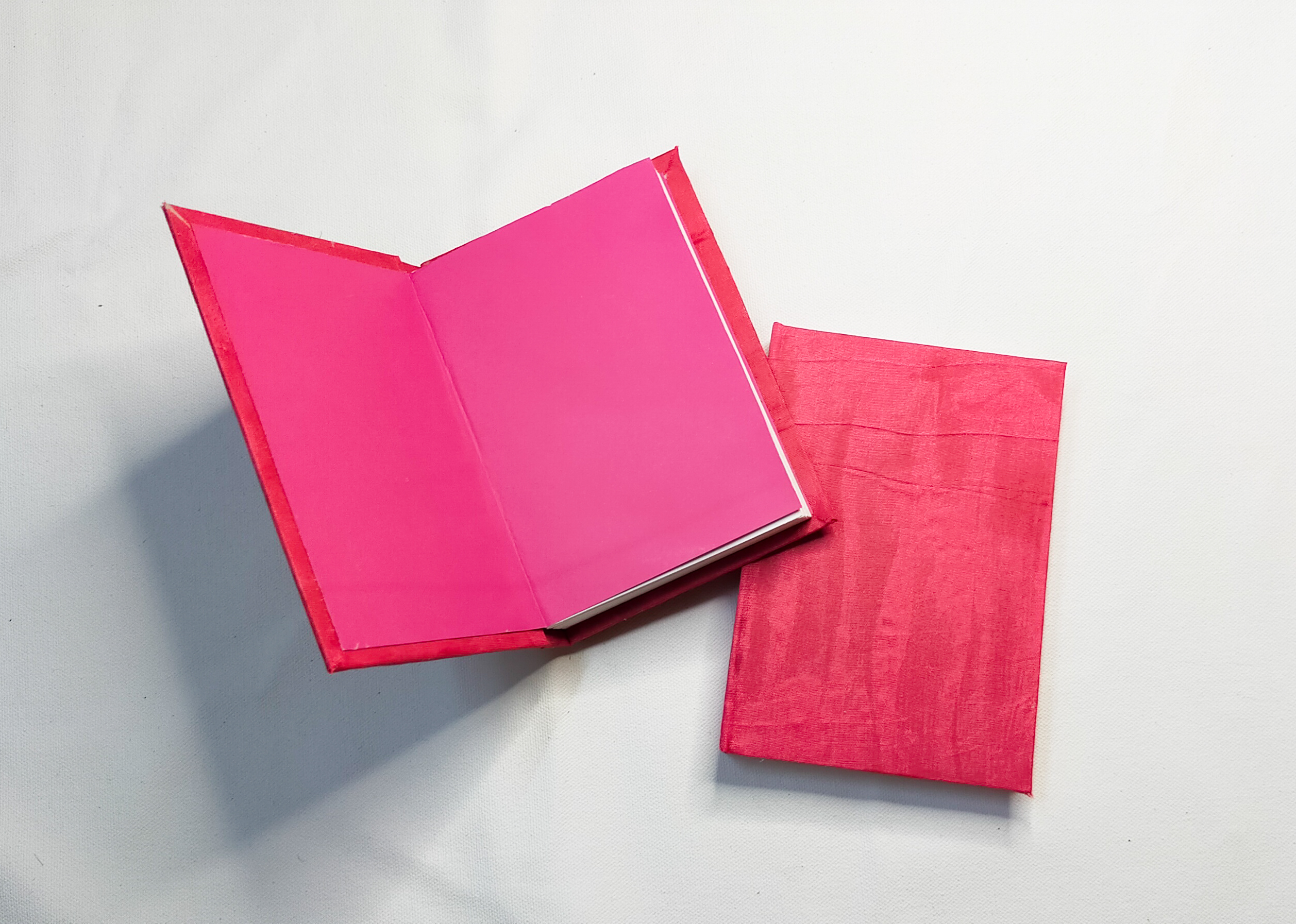 A6 Sketchbook - Handmade Watercolor Paper, Plain Aesthetic Silk Covers In 4 Pastel Shades | Ideal For Art, Craft, And Customizable For Occasions