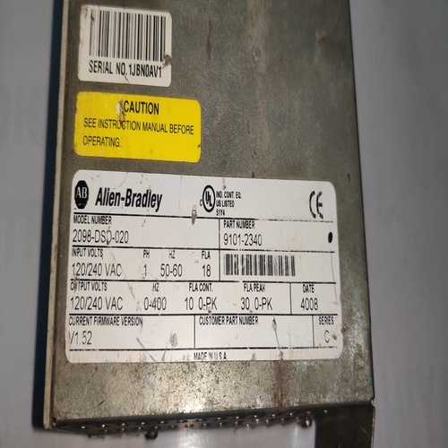 Allen Bradley 2098-dsd-020 Ultra3000 Digital Servo Drive