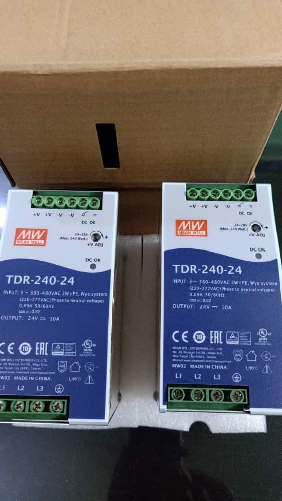 Meanwell Smps 10a 24vdc 3phase Tdr-240-24