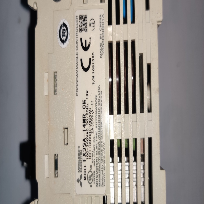 Mitsubishi Fx3sa-14mr-cm Programmable Logic Controller - Compact Design, 14 Input/output Points, Advanced Logic Functionality, Modular Expandability