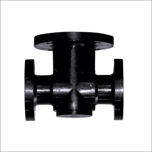 Black Pp Flange End Tee Equal Bypass