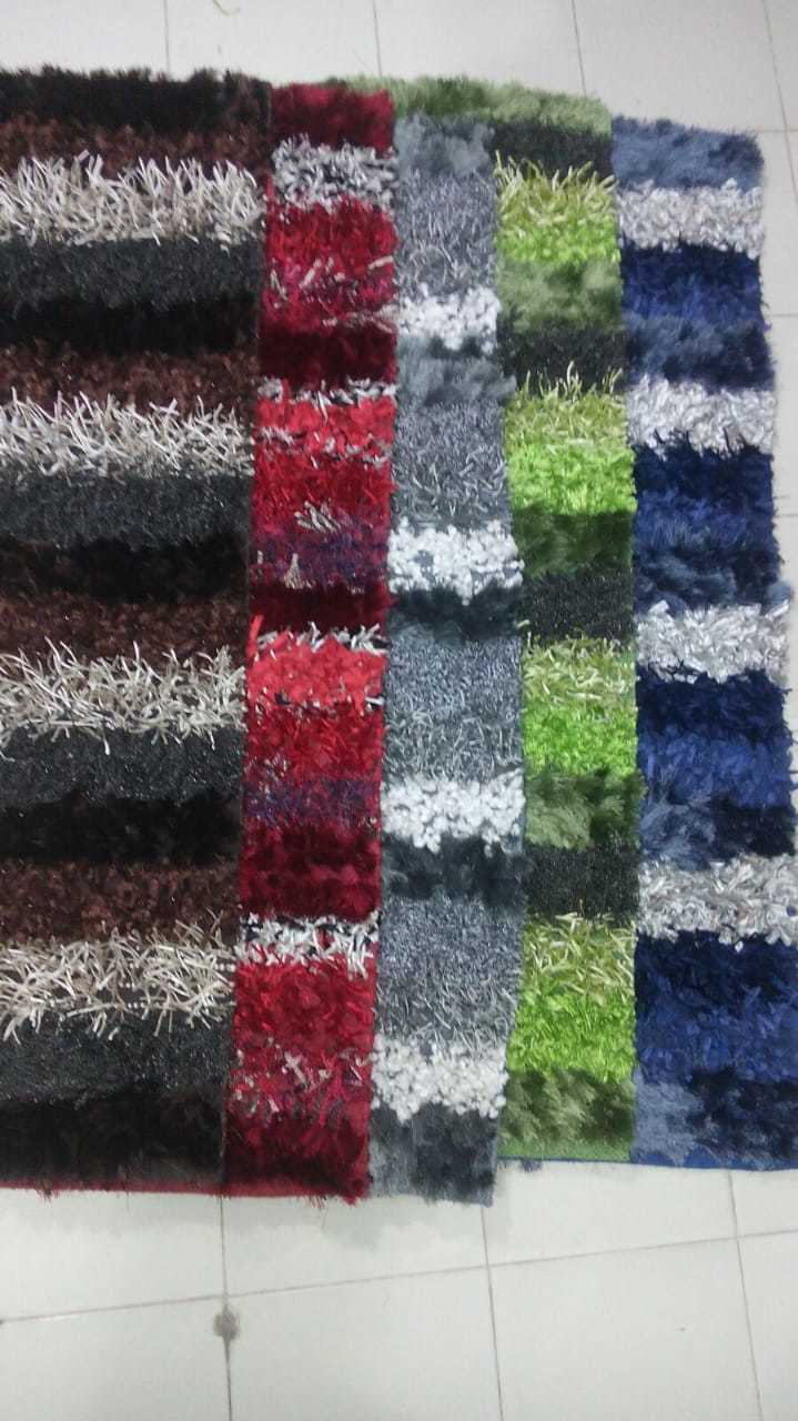 Silk Bed Side Carpet - Rectangle | Modern Design, Washable, Corrosion-resistant, Canvas Latex Back