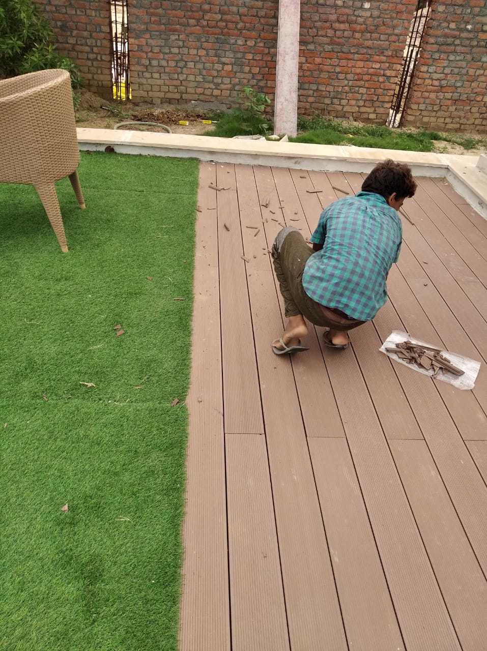 Wpc Outdoor Decking Floor - Color: Green