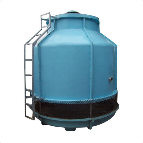 Frp Round Bottle Shape Cooling Tower - Color: Blue
