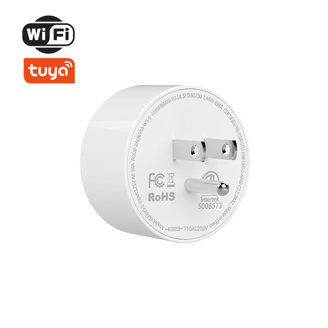 10a Smart Wifi Switch Plug - Fireproof Abs, 50mm X 50mm X 47mm, White/black | App Remote Control, Insulation Resistance, Max Current 10a/16a, Ip20 Protection Level