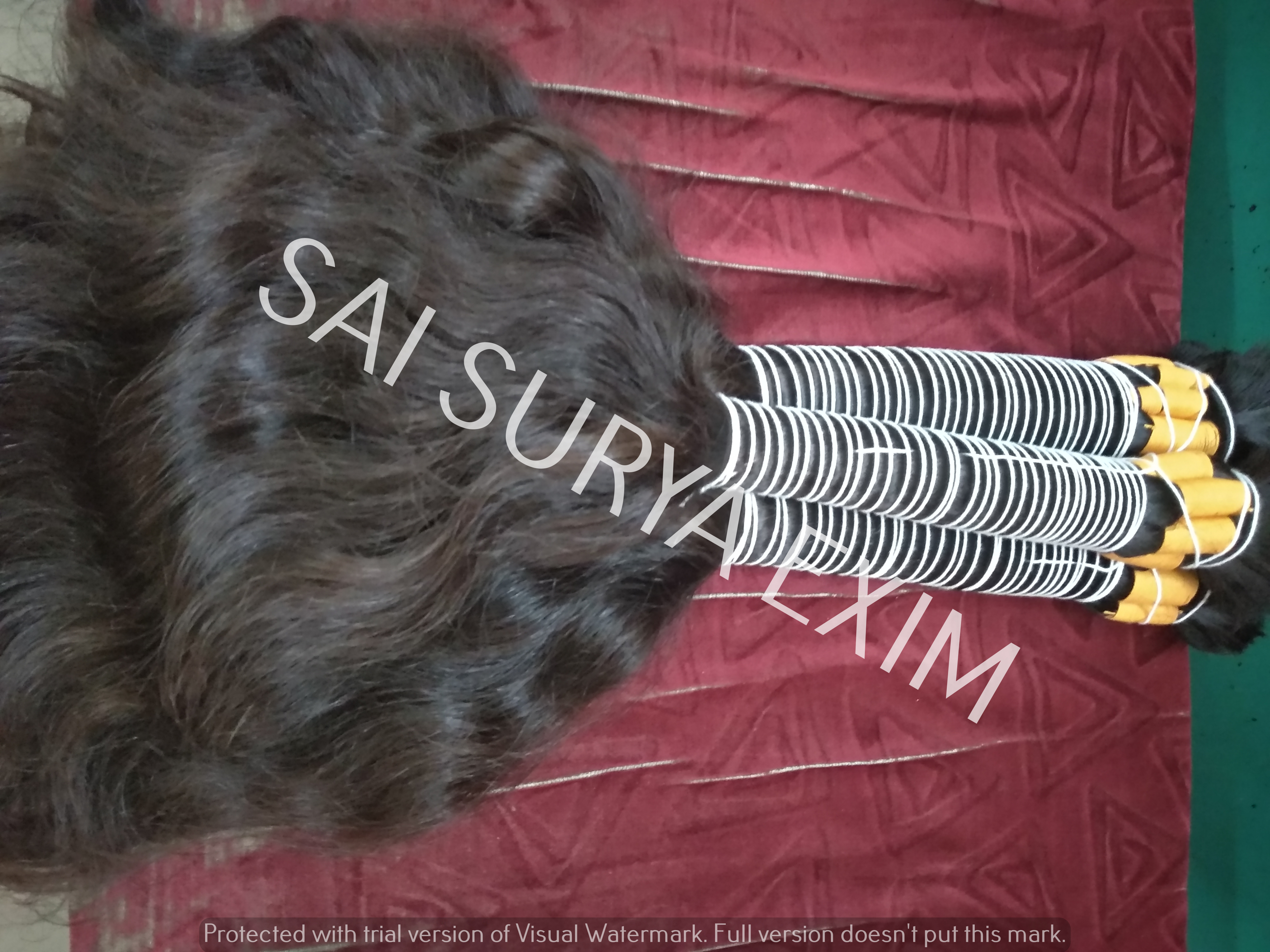 Good Quality Pure Black Virgin Indian Human Hair Extensions Length: 8 - 40 Inch (In)