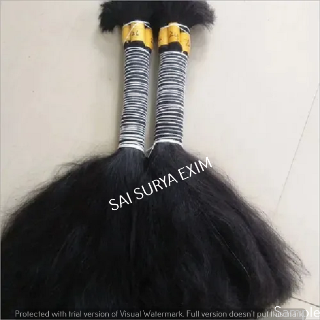 Top Grade Indian Single Drawn Unprocessed Bulk Virgin Human Hair Extensions Application: Profesional