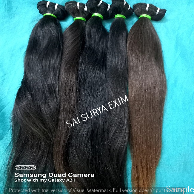 Unprocessed Virgin Indian Straight Human Hair Extensions Application: Profesional