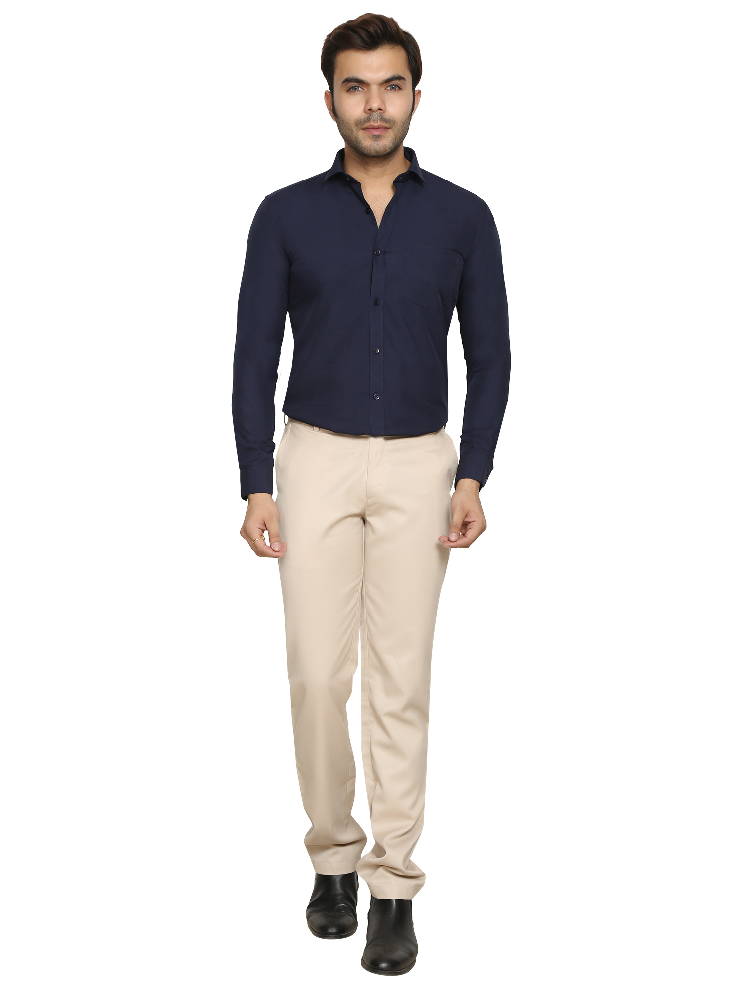 Men's Fancy Striped Shirt - Twill Fabric, Size L/xl/m, Navy Blue | Anti-wrinkle, Breathable, Quick Dry, Cool Dry, Plus Size Options